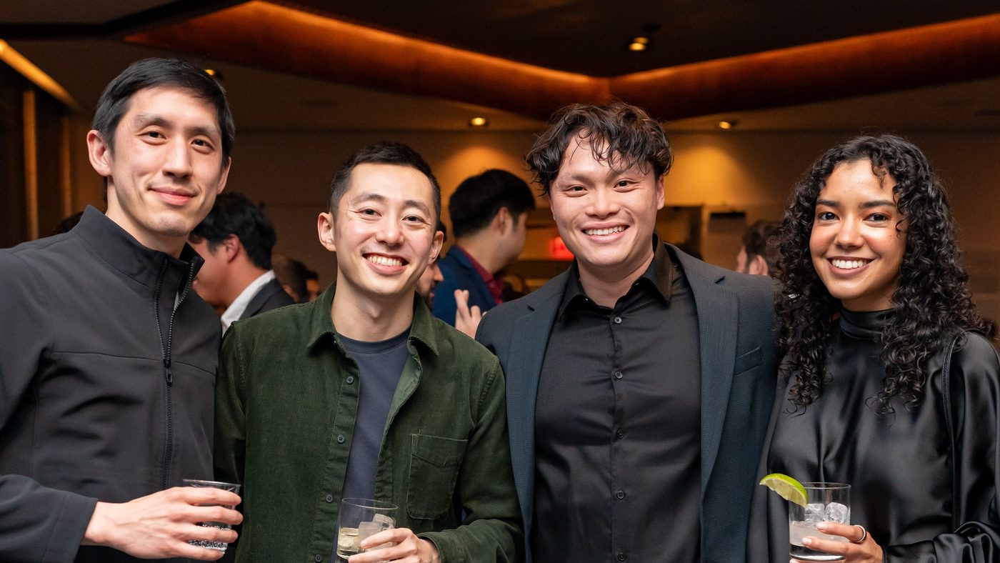 Valon teammates at an evening company event