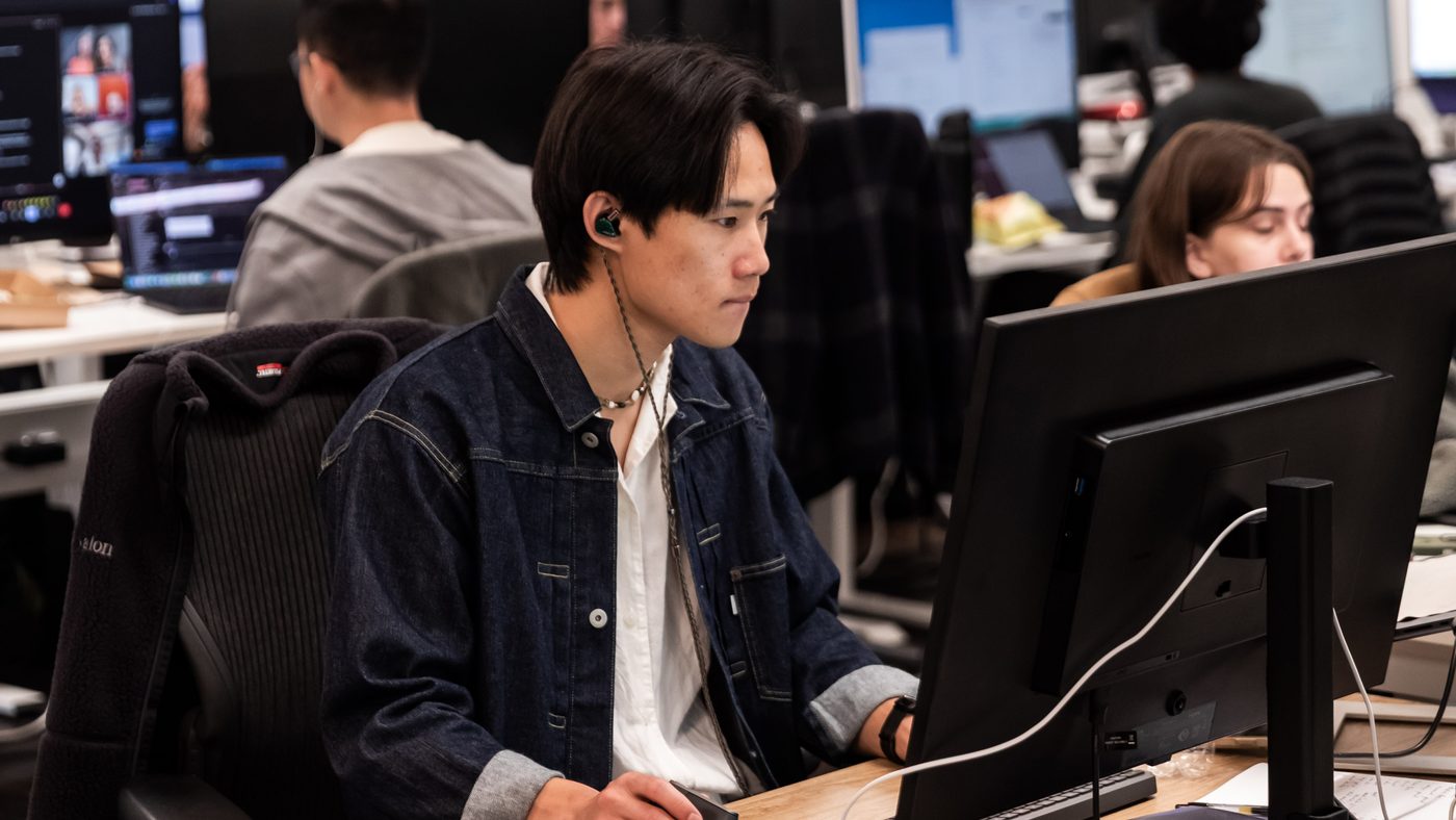 A Valon engineer focused at their desk
